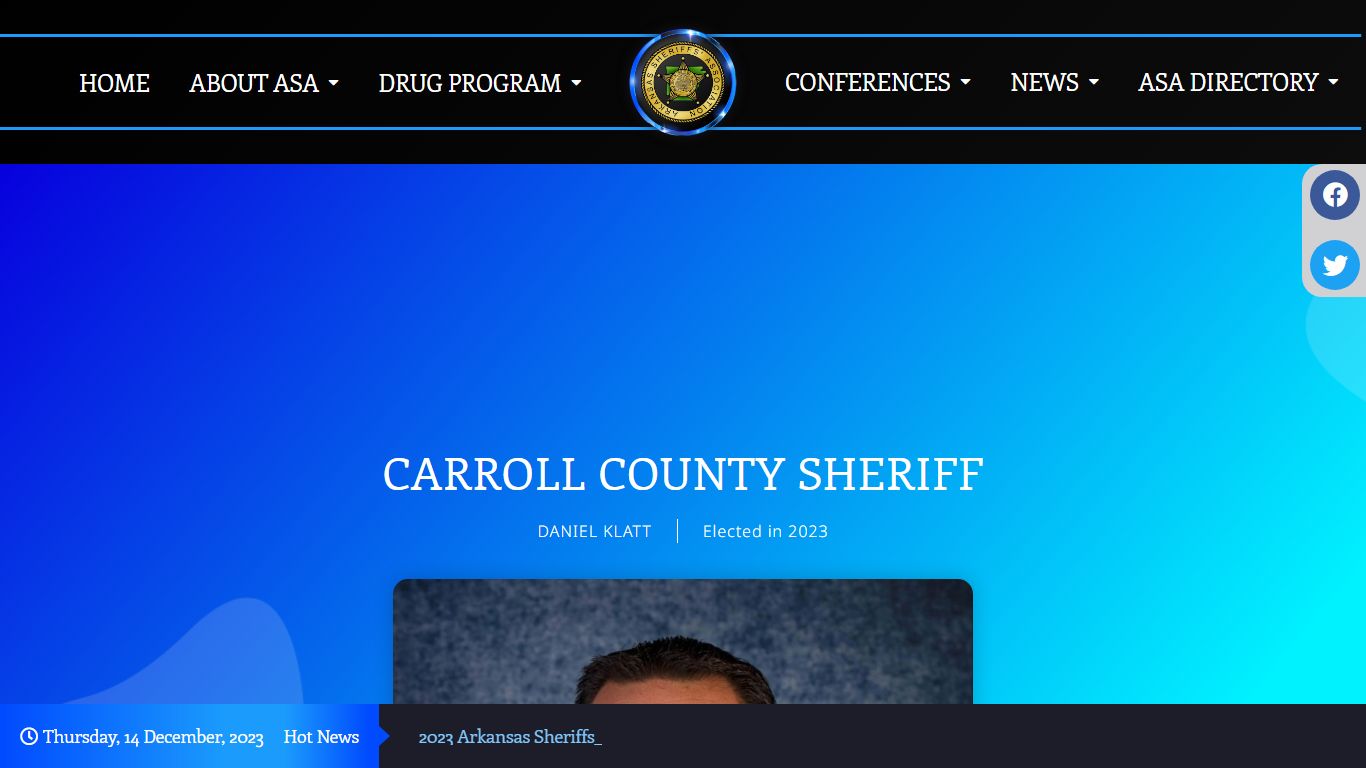 CARROLL COUNTY SHERIFF – Arkansas Sheriff Association