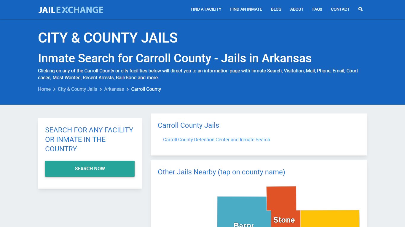 Inmate Search for Carroll County | Jails in Arkansas - Jail Exchange